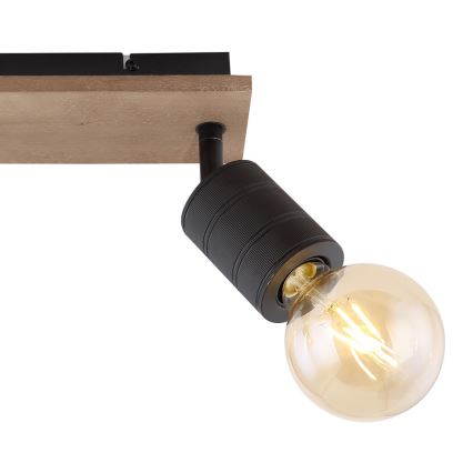 Globo - Spotlight 2xE27/60W/230V poplar