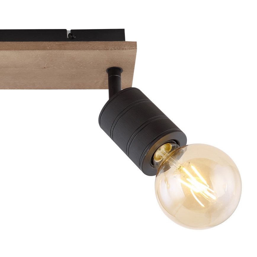 Globo - Spotlight 2xE27/60W/230V poplar