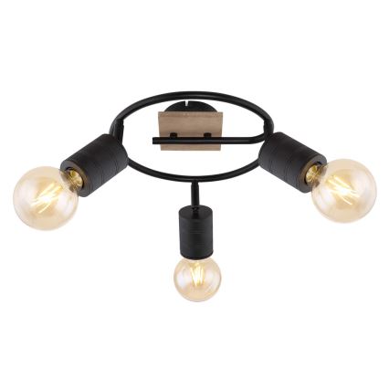 Globo - Spotlight 3xE27/60W/230V poplar