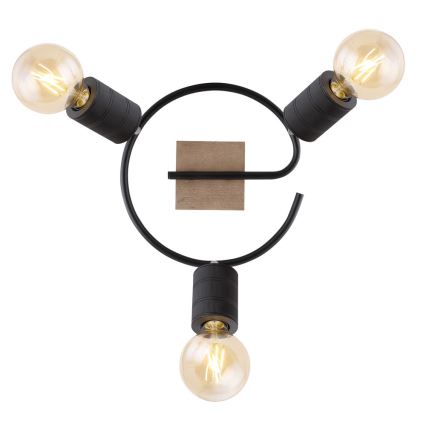 Globo - Spotlight 3xE27/60W/230V poplar