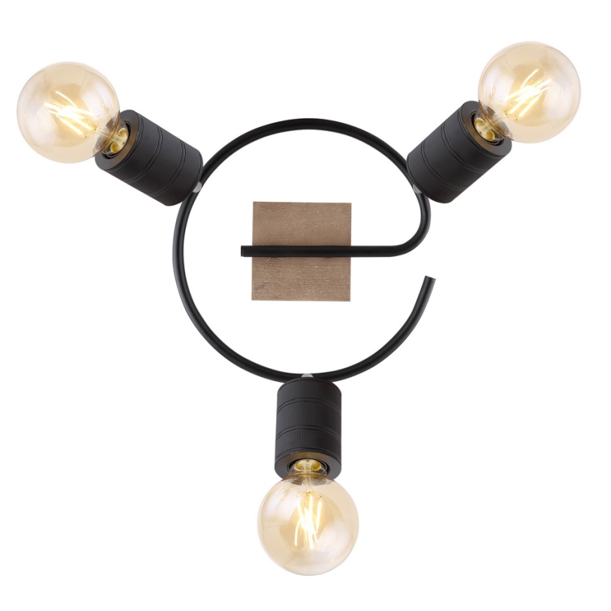 Globo - Spotlight 3xE27/60W/230V poplar