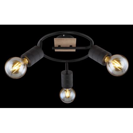 Globo - Spotlight 3xE27/60W/230V poplar