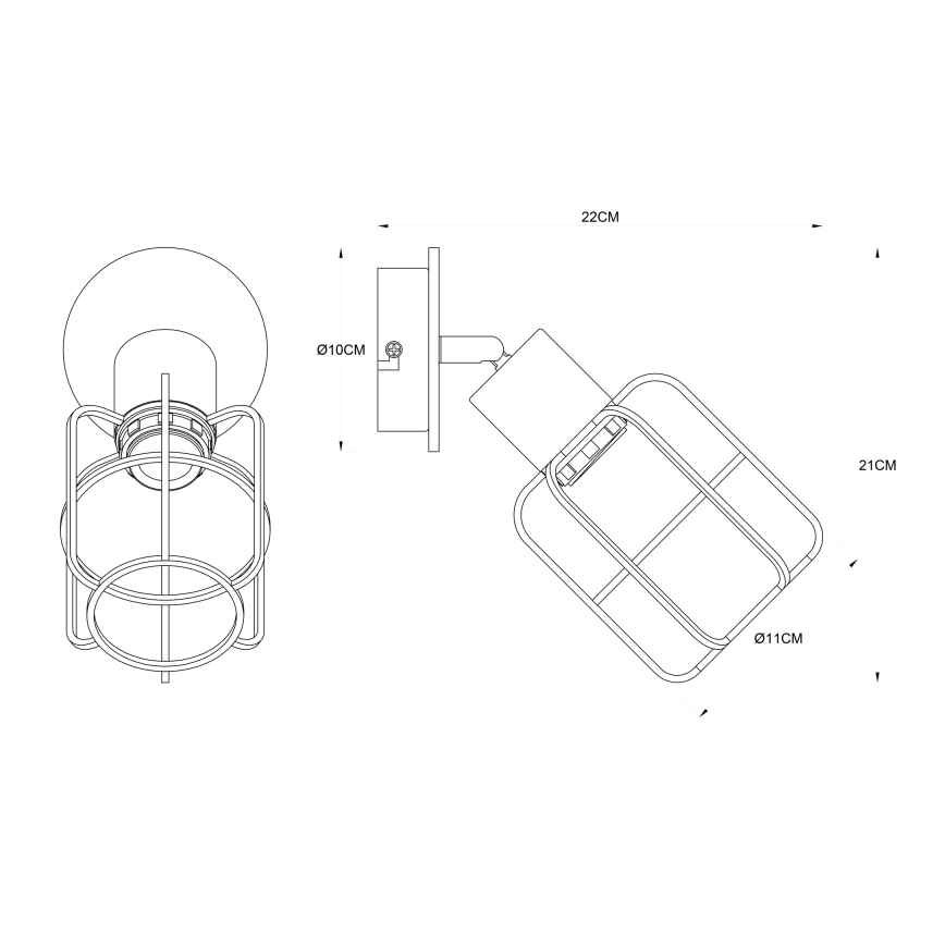 Globo - Vägg spotlight  1xE27/60W/230V