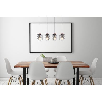 Globo - Hänglampa på vajer 4xE27/40W/230V