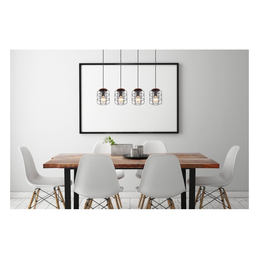 Globo - Hänglampa på vajer 4xE27/40W/230V