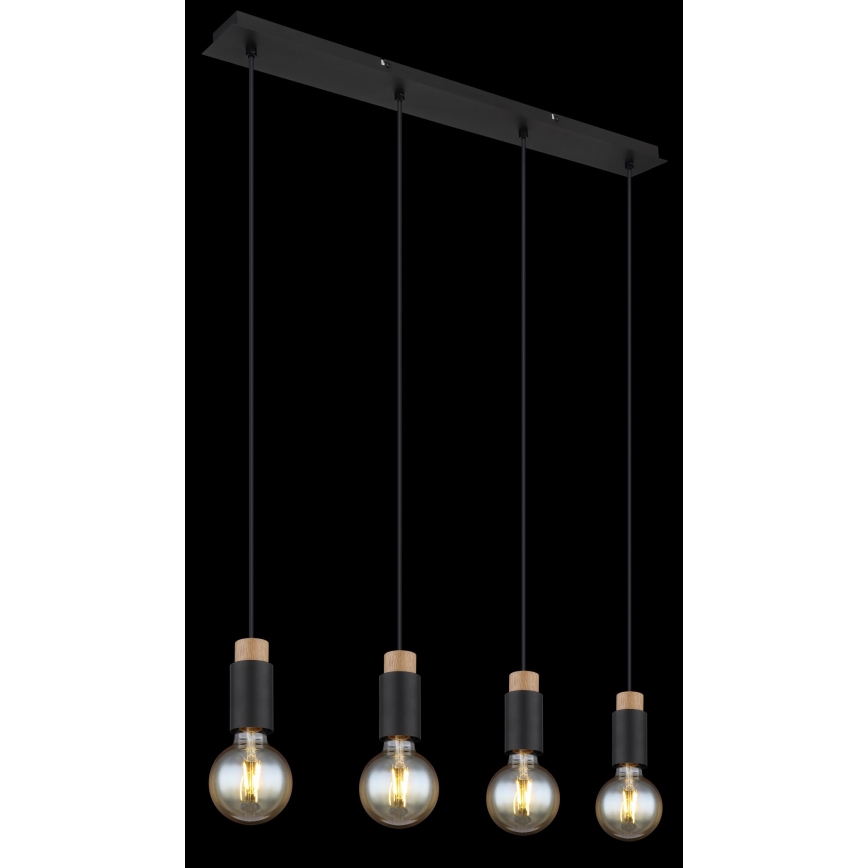 Globo - Ljuskrona med textilsladd 4xE27/40W/230V