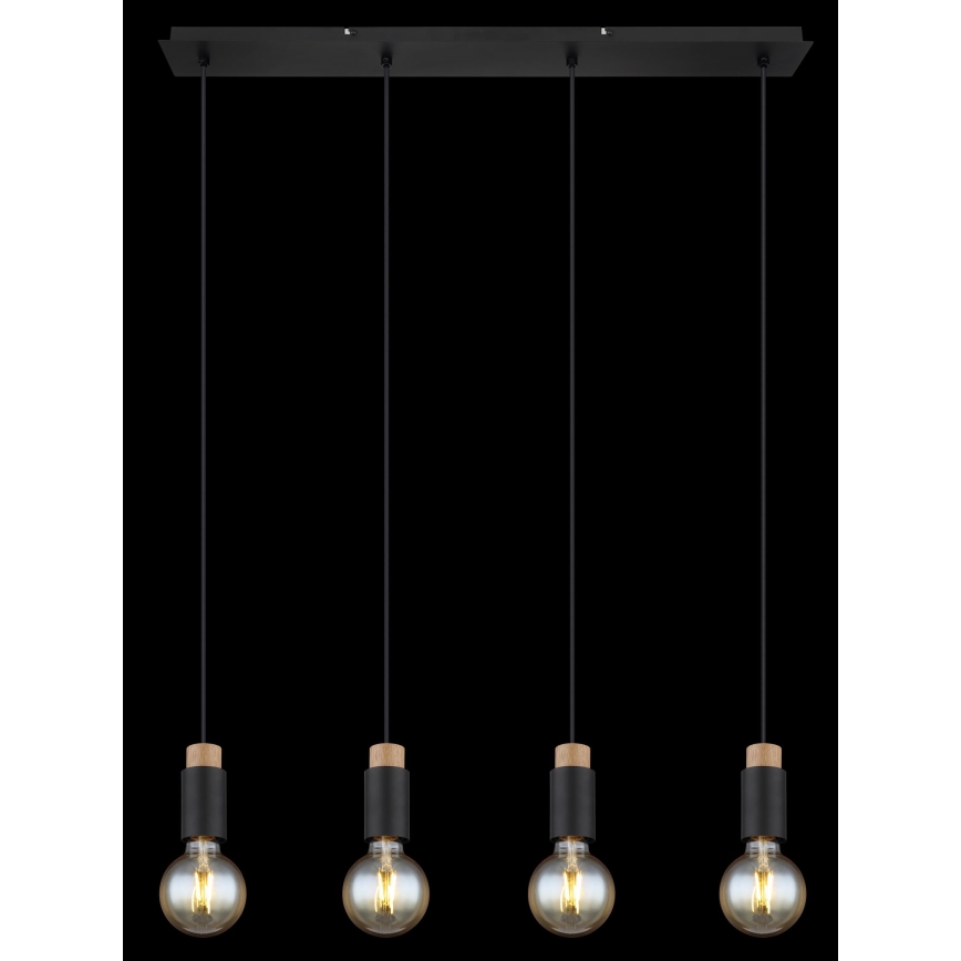 Globo - Ljuskrona med textilsladd 4xE27/40W/230V