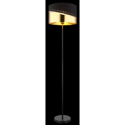 Globo - Golvlampa 1xE27/60W/230V diameter 35 cm svart/guld