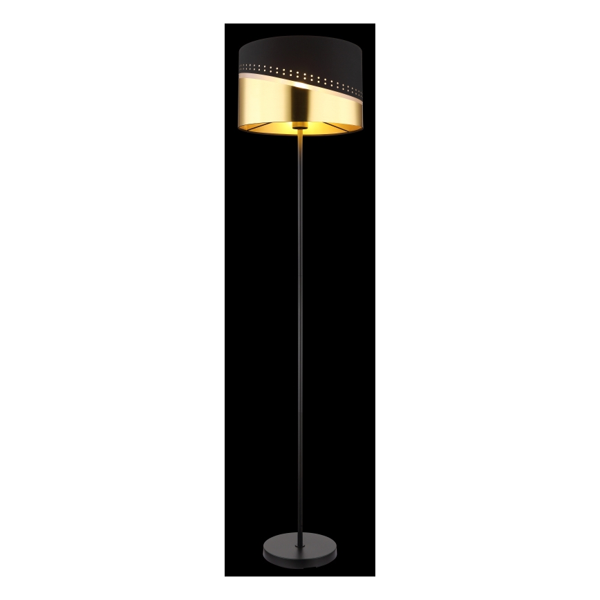 Globo - Golvlampa 1xE27/60W/230V diameter 35 cm svart/guld