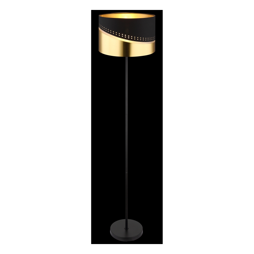 Globo - Golvlampa 1xE27/60W/230V diameter 35 cm svart/guld