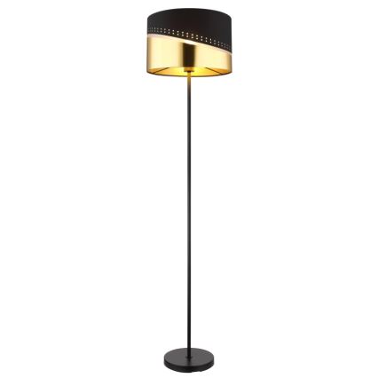 Globo - Golvlampa 1xE27/60W/230V diameter 35 cm svart/guld