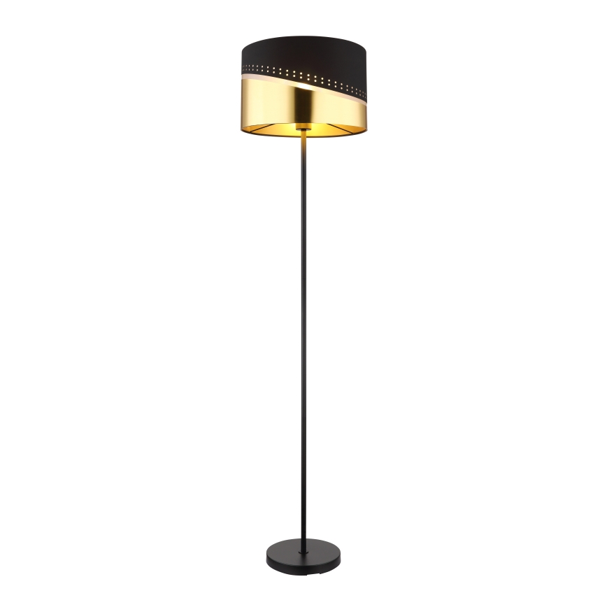 Globo - Golvlampa 1xE27/60W/230V diameter 35 cm svart/guld