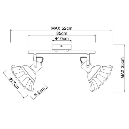 Globo 54050-2 - Spotlight JOWITA 2xE27/40W/230V