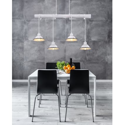 Globo 54050-4H - Ljuskrona med snöre JOWITA 4xE27/40W/230V