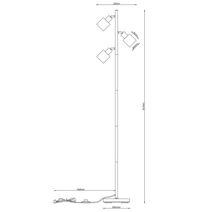 Globo - Golvlampa 3xE14/25W/230V