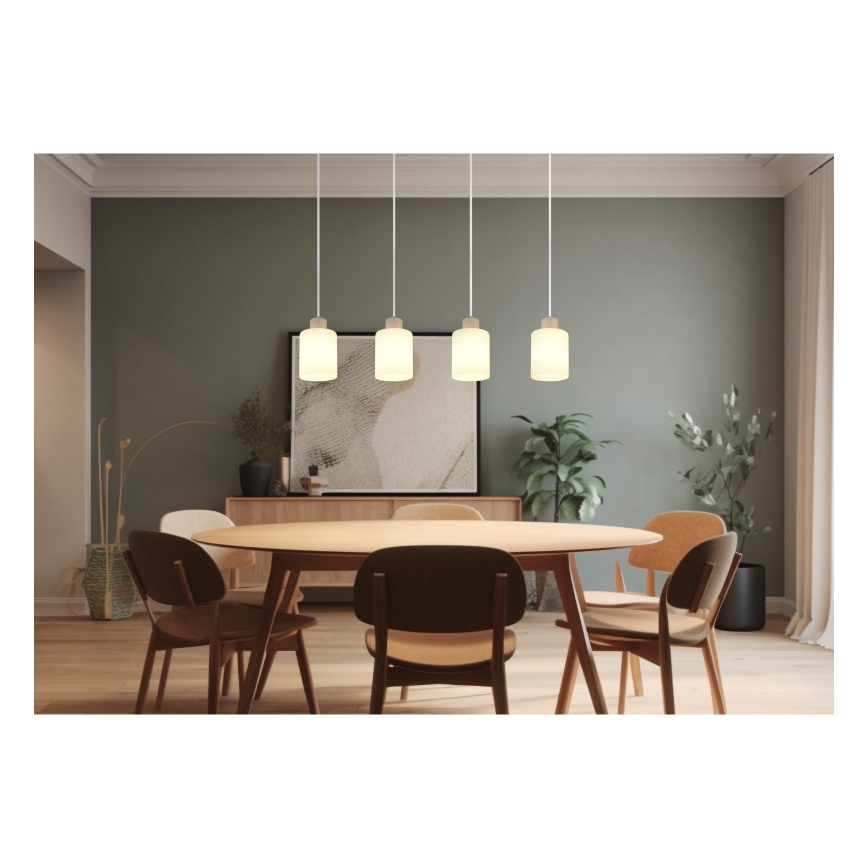 Globo - Takpendel med sladd 4xE27/40W/230V