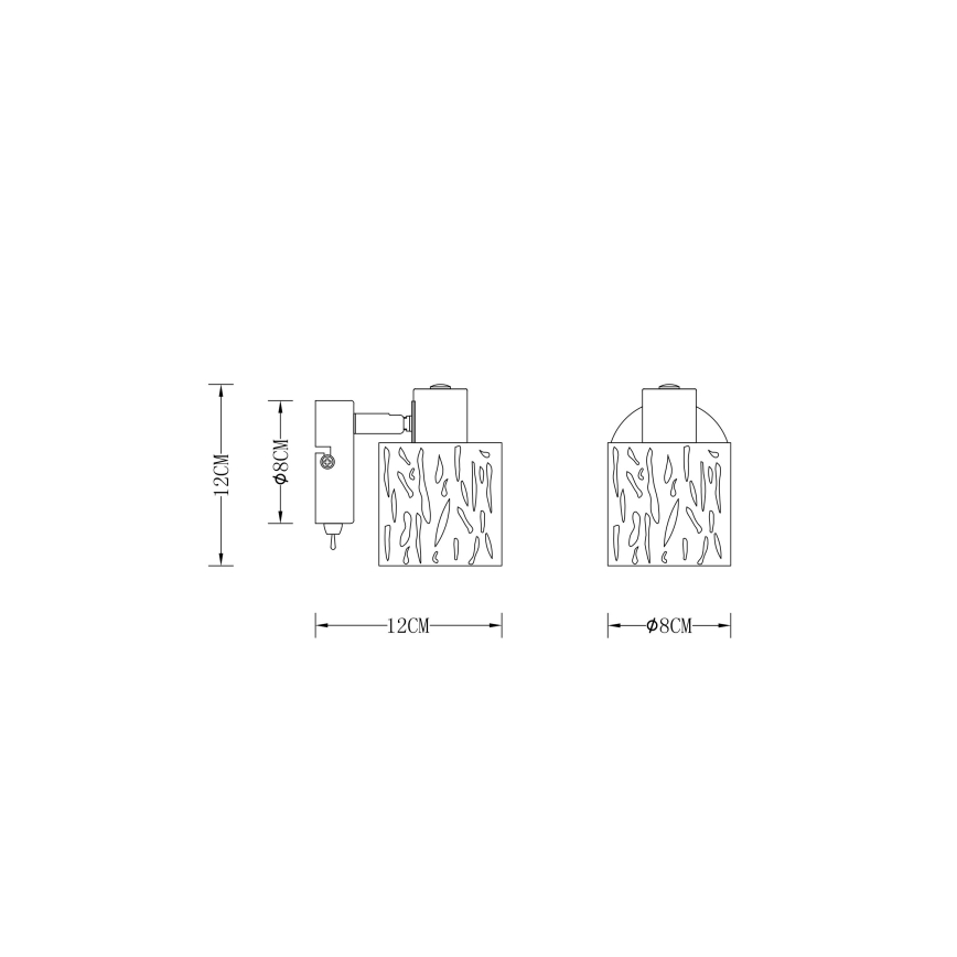 Globo 54121-1 - Väggspotlight TROY 1xE14/8W/230V
