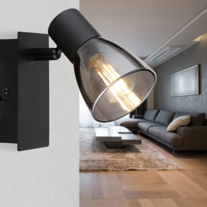 Globo - Väggspotlight 1xE14/40W/230V svart