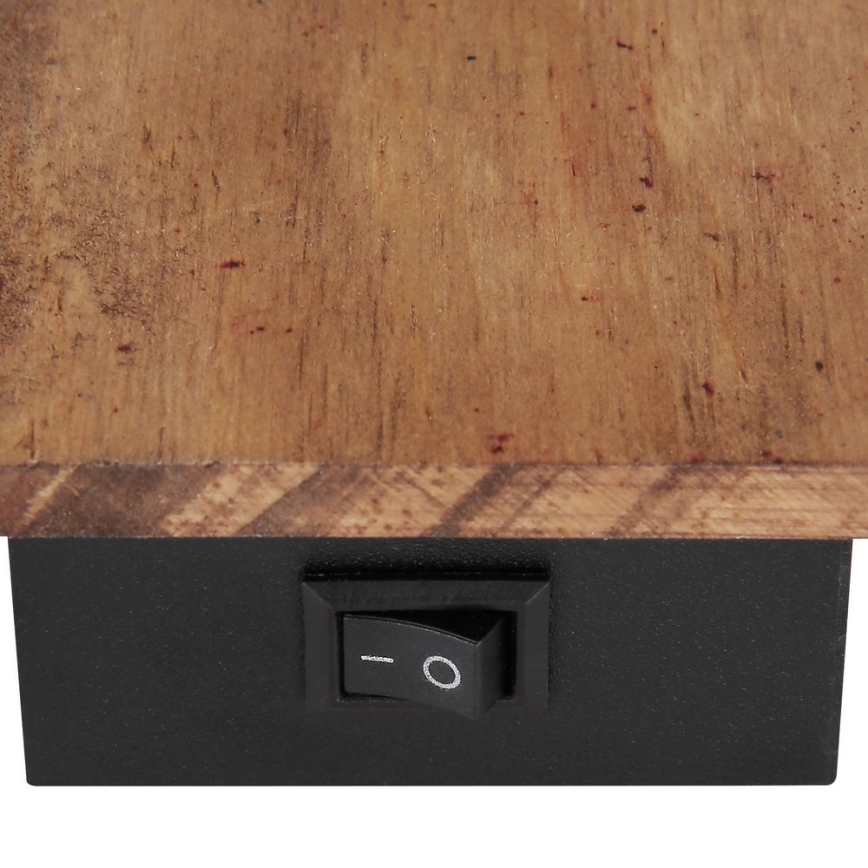 Globo - Väggspotlight 1xE14/40W/230V svart/trä