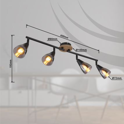 Globo - Spotlight 4xE14/25W/230V