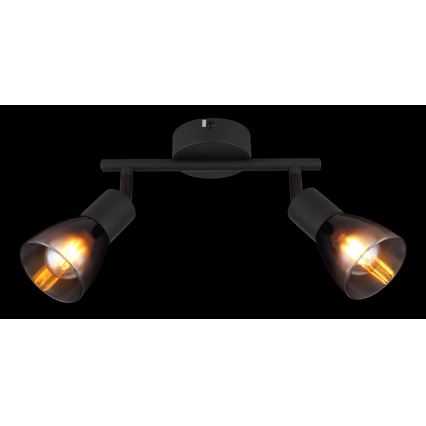 Globo - Spotlight 2xE14/25W/230V svart