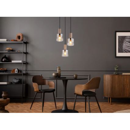 Globo - Pendellampa med vajer 3xE27/40W/230V