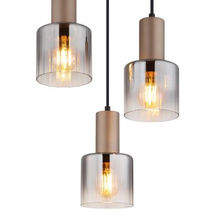 Globo - Pendellampa med vajer 3xE27/40W/230V