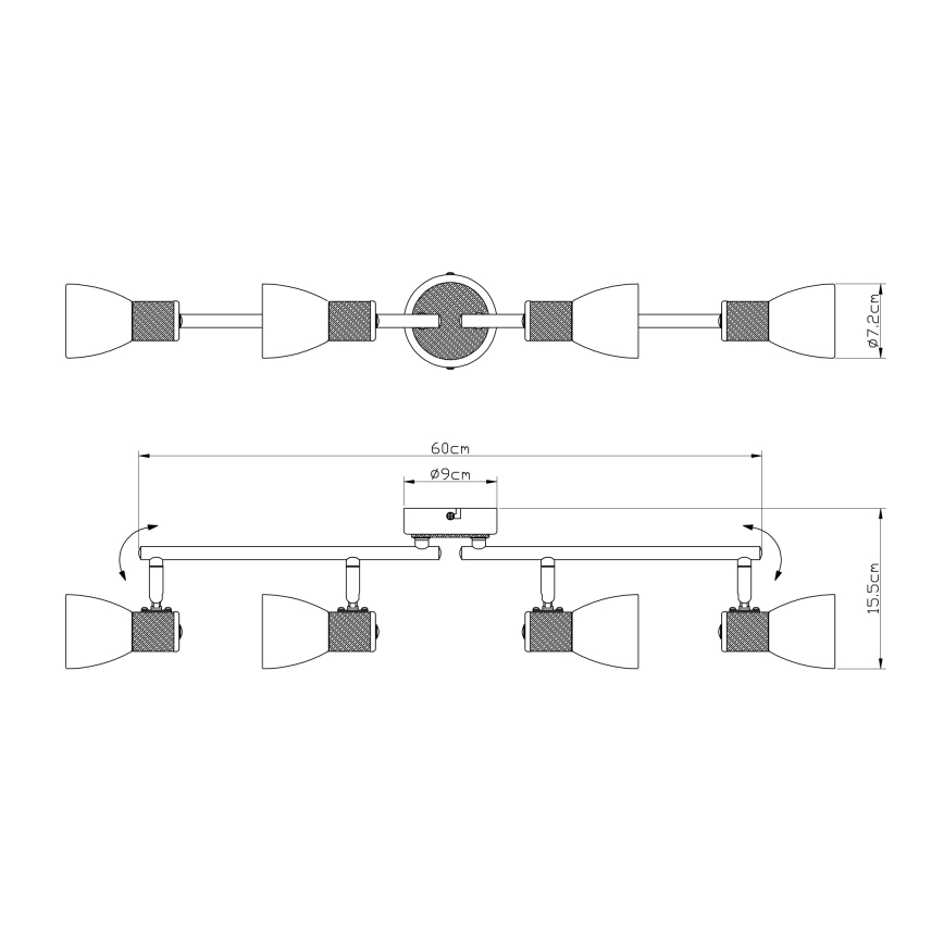 Globo - Spotlight 4xE14/40W/230V ask