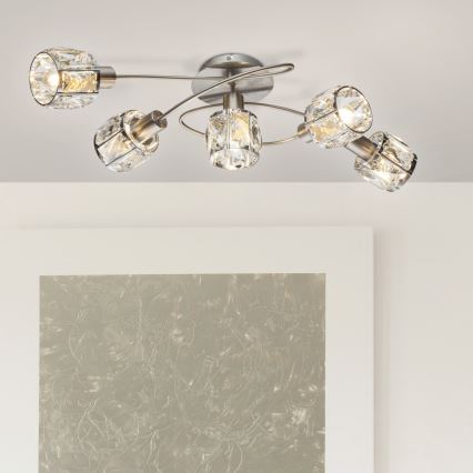 Globo - Fäst ljuskrona 5xE14/40W/230V