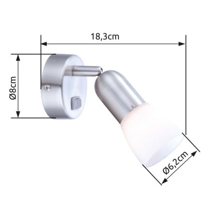 Globo - Väggspotlight 1xE14/40W/230V