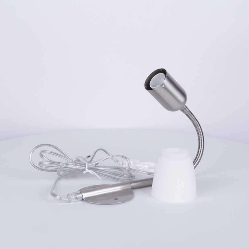 Globo - Flexibel bordslampa 1xE14/40W/230V matt krom