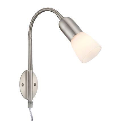 Globo - Flexibel bordslampa 1xE14/40W/230V matt krom