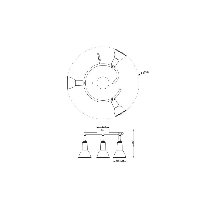 Globo - Spotlight 3xE14/40W/230V