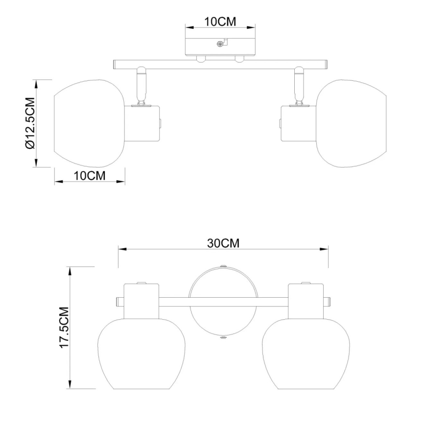 Globo - Spotlampa 2xE27/40W/230V