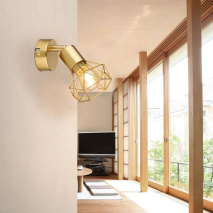 Globo - Väggspotlight 1xE14/40W/230V guld