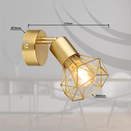 Globo - Väggspotlight 1xE14/40W/230V guld