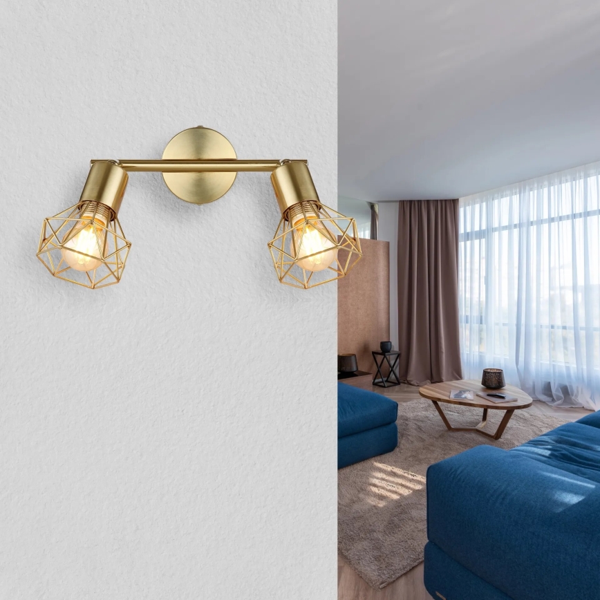 Globo - Spotlight 2xE14/40W/230V guld