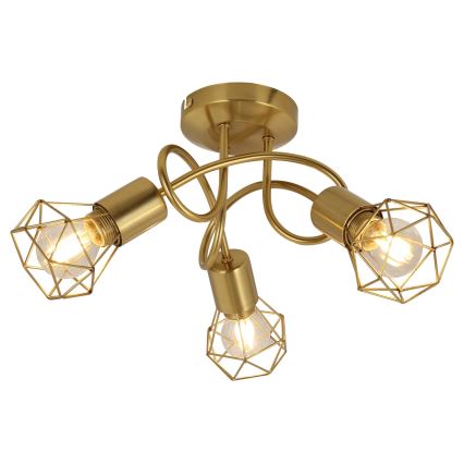 Globo - Ytmonterad ljuskrona 3xE14/40W/230V guld