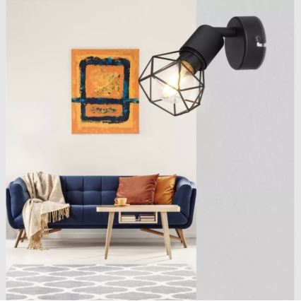 Globo - Väggspotlight 1xE14/40W/230V svart