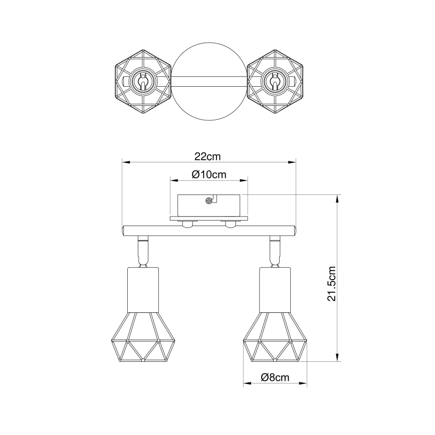 Globo 54802S-2 - Spotlight XARA 2xE14/40W/230V