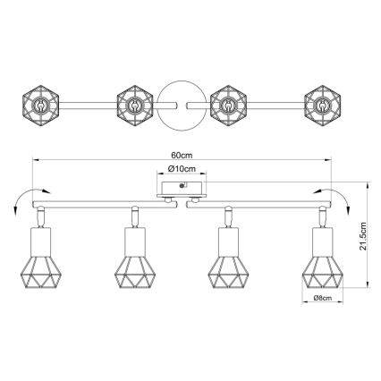 Globo - Spotlight  4xE14/40W/230V