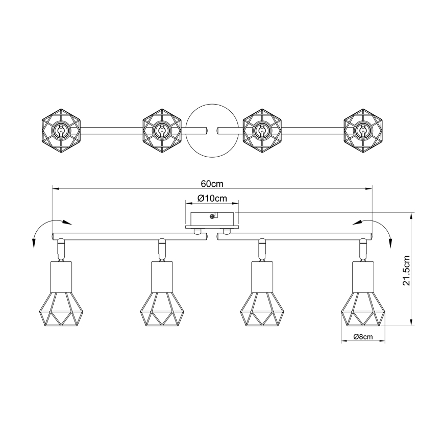 Globo - Spotlight  4xE14/40W/230V