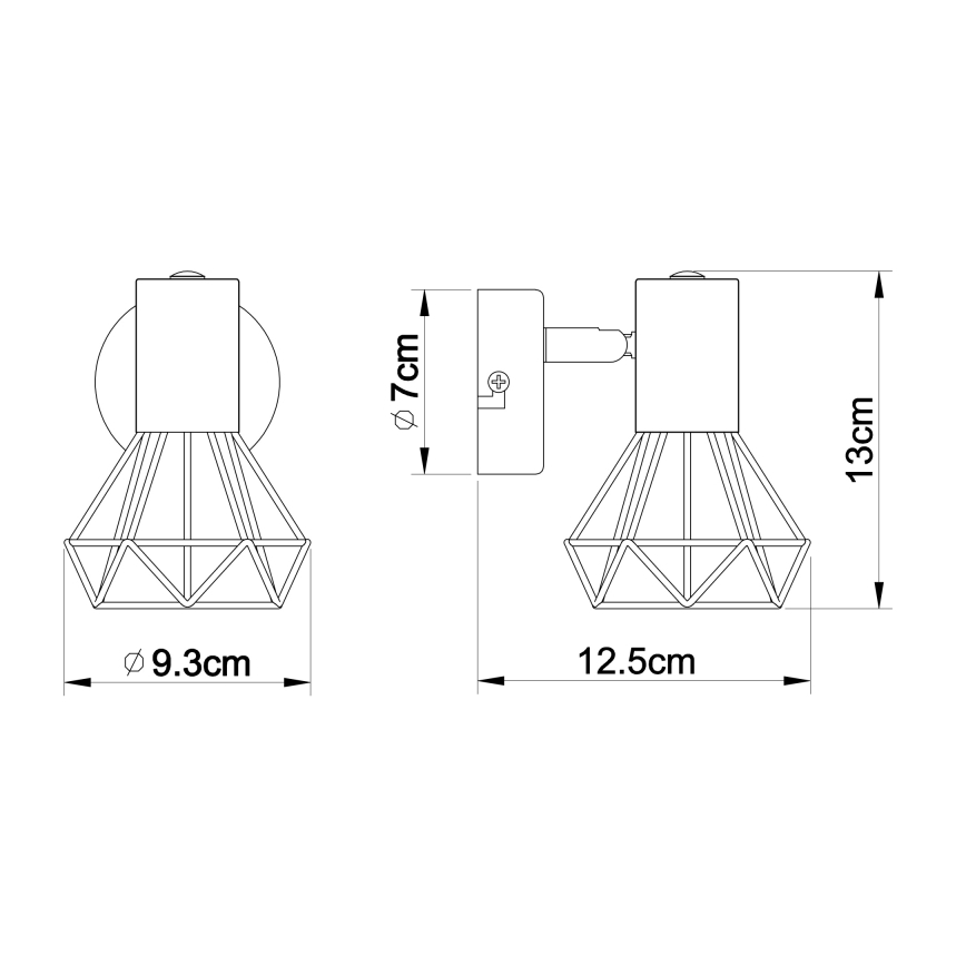 Globo 54802W-1 - Väggspotlight XARA 1xE14/40W/230V