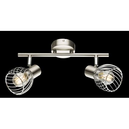 Globo - Spotlampa 2xE14/40W/230V matt krom