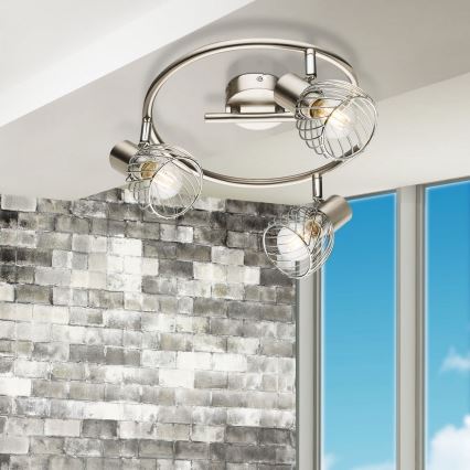 Globo - Spotbelysning 3xE14/40W/230V matt krom