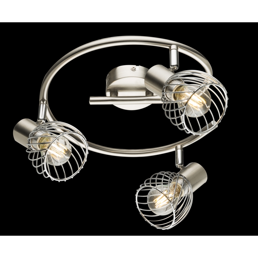 Globo - Spotbelysning 3xE14/40W/230V matt krom