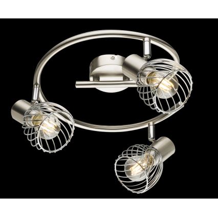 Globo - Spotbelysning 3xE14/40W/230V matt krom
