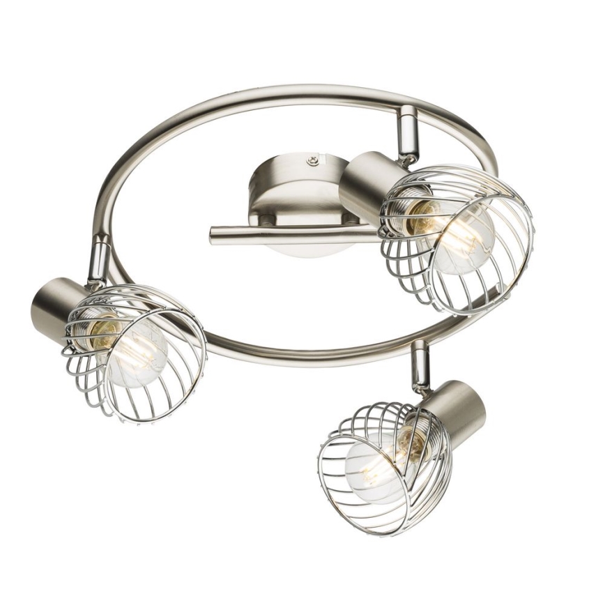 Globo - Spotbelysning 3xE14/40W/230V matt krom