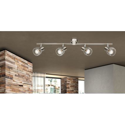 Globo - Spotlampa 4xE14/40W/230V matt krom