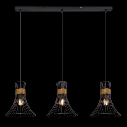 Globo 54814-3H - Ljuskrona med snöre PURRA 3xE27/60W/230V